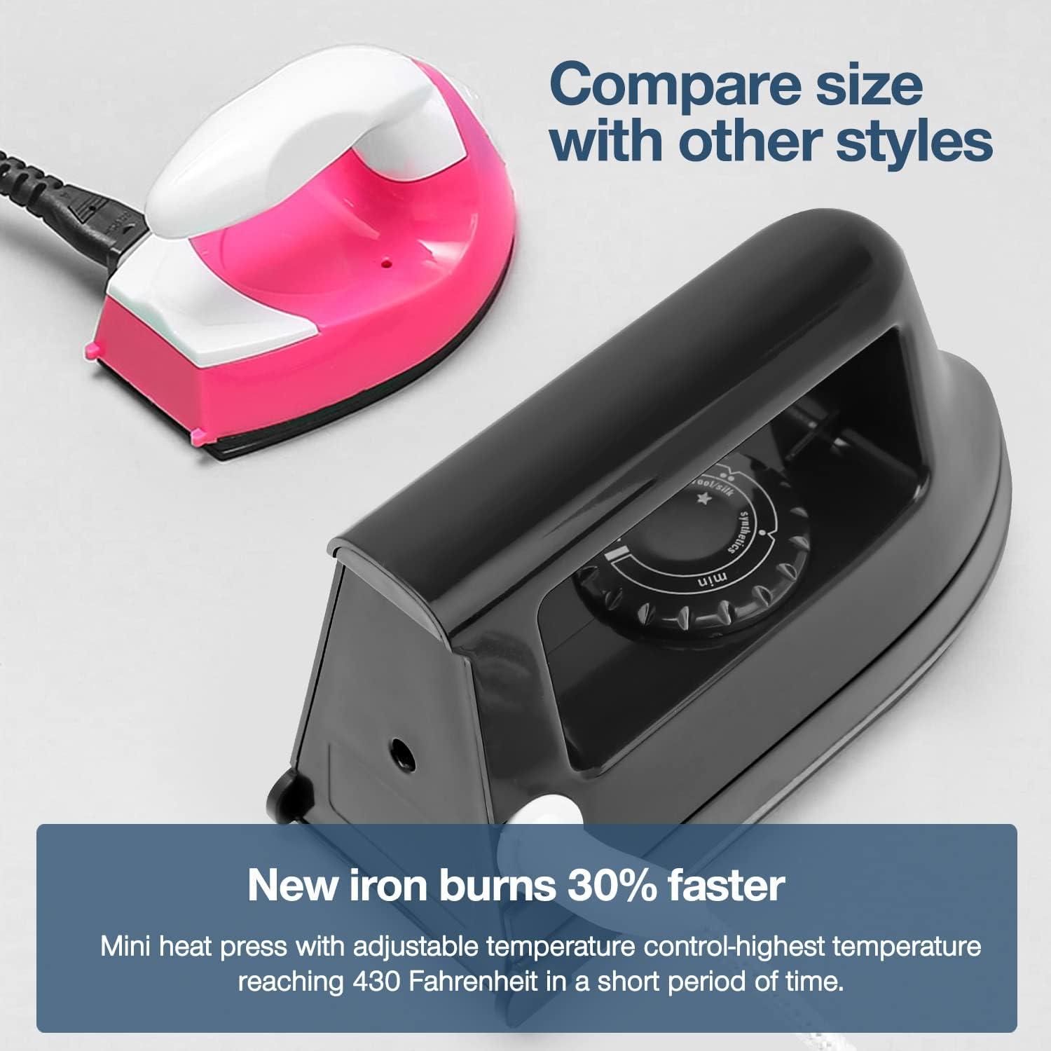 Mini Craft Iron, Portable Small Child's Handy Heat Press Machine with  Plastic Housing for for Patch Clothes DIY Shoes EU Plug