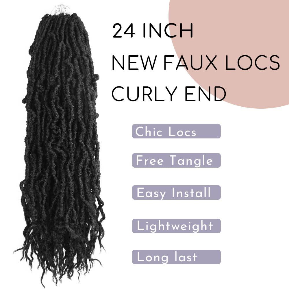 Bohobabe Wild Locs 24 Inch Long Distressed Locs with Curly End 8 Packs –  Niseyo