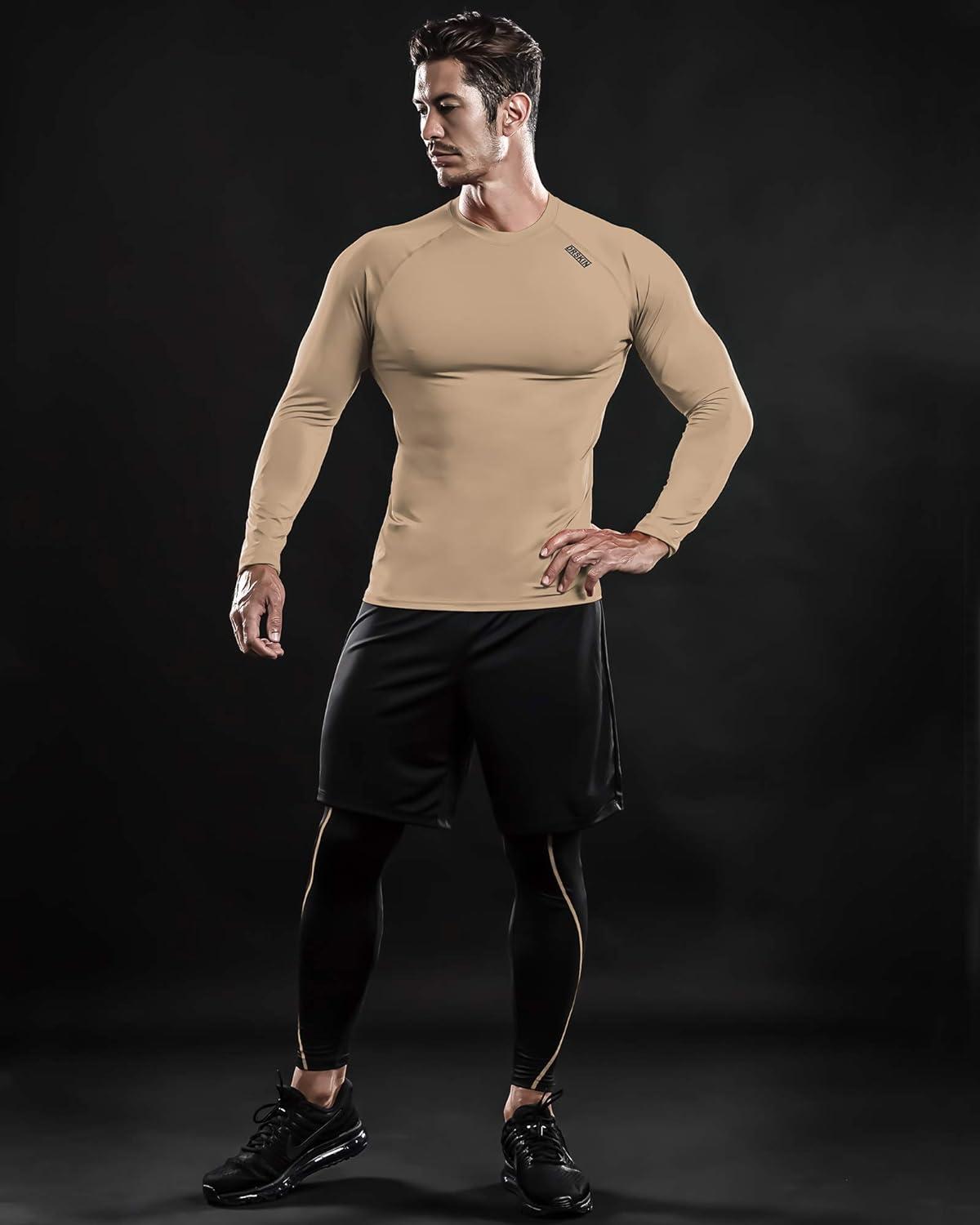 DRSKIN dr skin Men's Compression Tights Sports Long Sleeve Top Gym Running  Fitness Quick Dry Football Soccer, Men's Fashion, Activewear on Carousell
