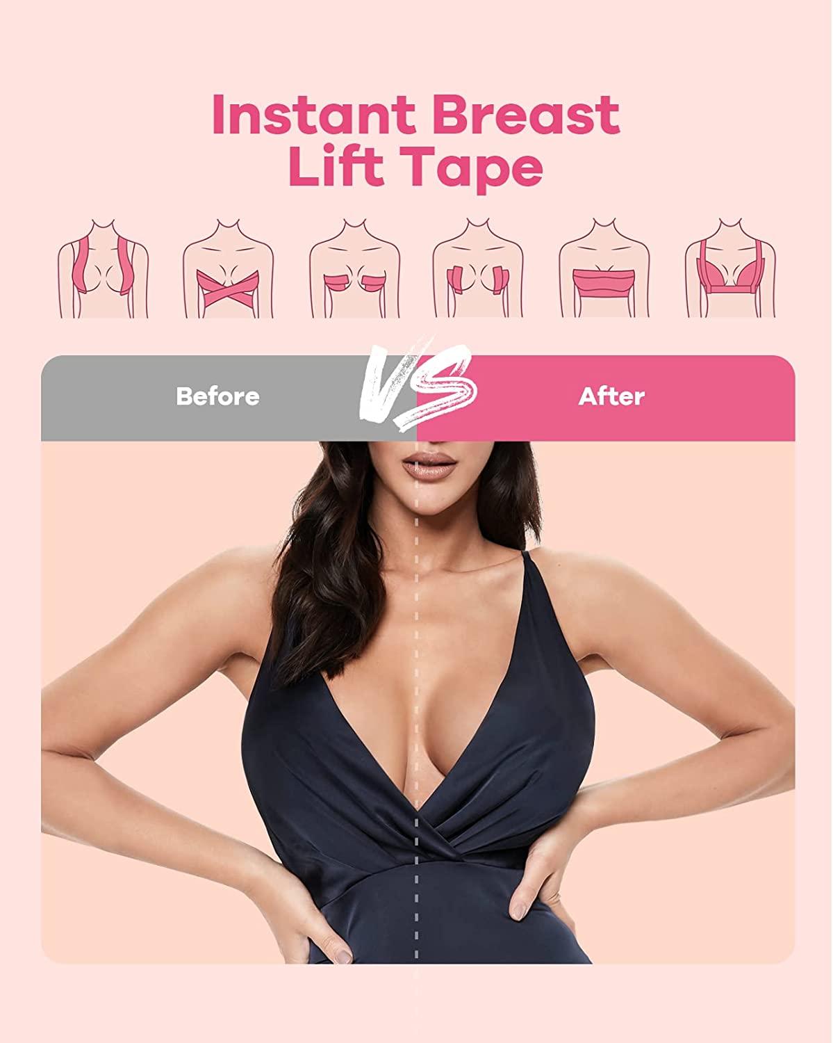 INSTANT BREAST LIFT FOR LARGE BOOBS  HOW TO TAPE BIG BREASTS 2023 