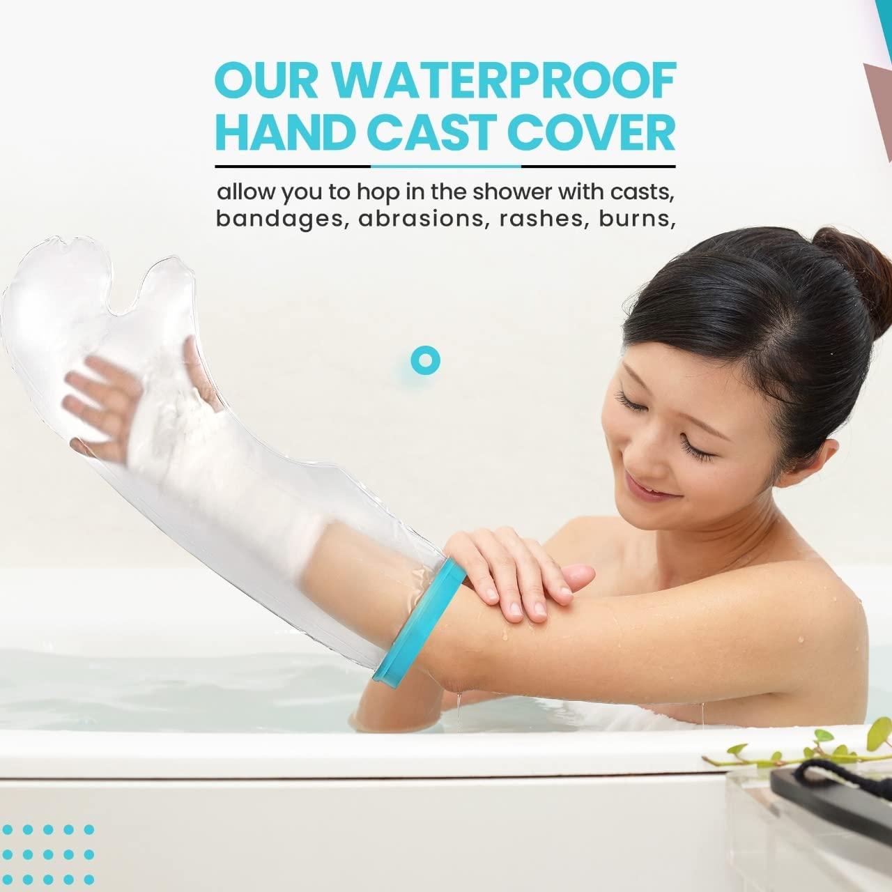 Naiiling Waterproof Cast Cover Arm, Cast Covers for Shower Arm, Adult  Watertight Seal Cast Protector Cast Sleeve for Broken Surgery Wound Arm  Elbow