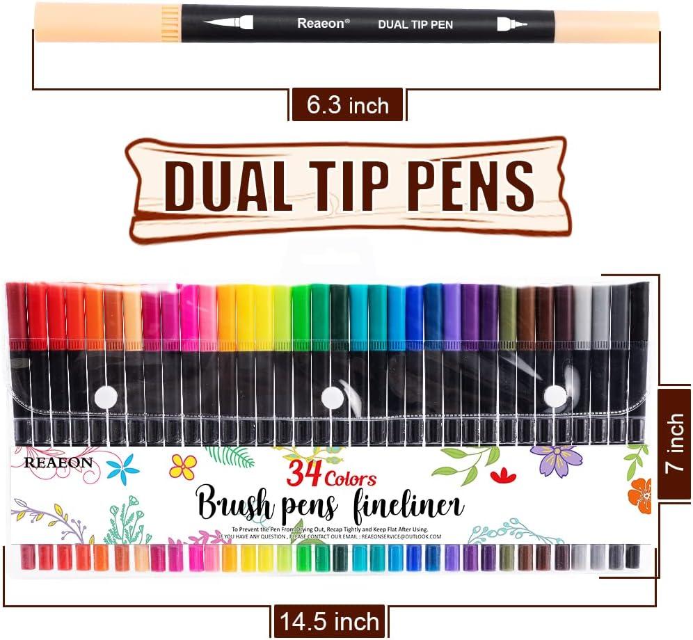 Coloring Markers Pen Dual Brush Tip Marker for Adult Coloring 34