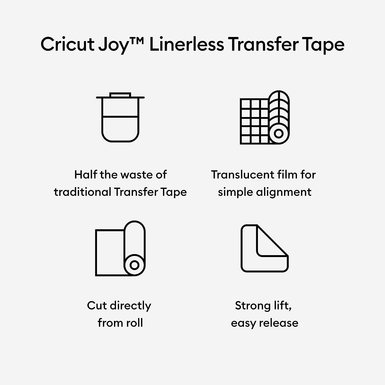 Cricut Joy Linerless Transfer Tape Transparent Linerless 5.5 x 120