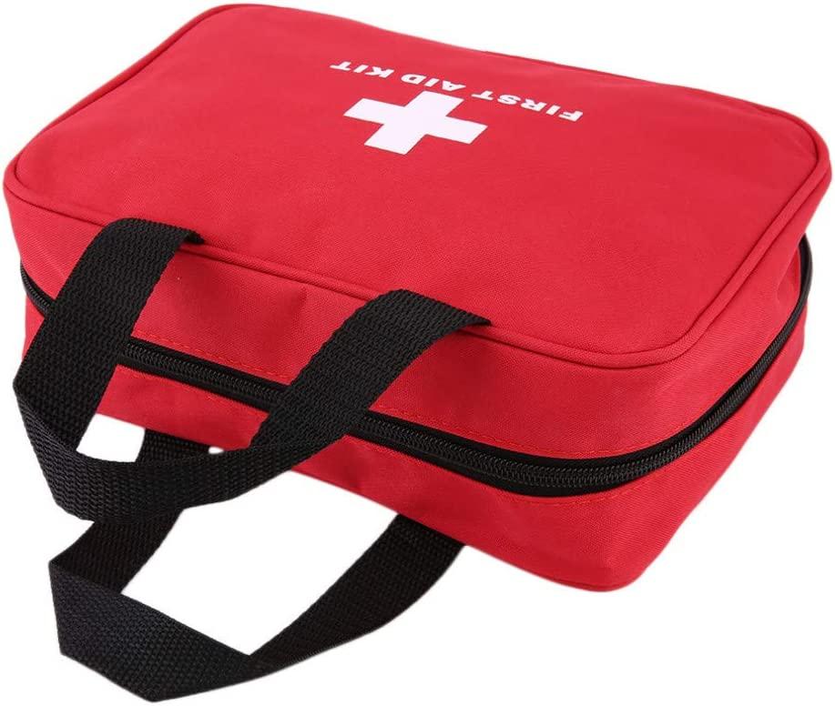  Trunab Small First Aid Kit Bag Empty Portable Emergency Kits  Trauma Bag, Ideal for Car, Home, Camping and Hiking, Red Bag Only : Health  & Household
