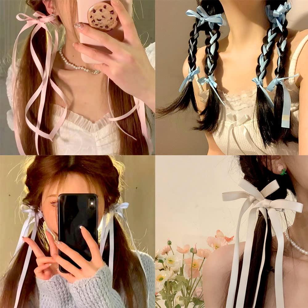 DOUBLE COLOR HANDMADE RIBBON HAIR CLIP BOW GIRLS LOVELY HAIR ACCESSORIES
