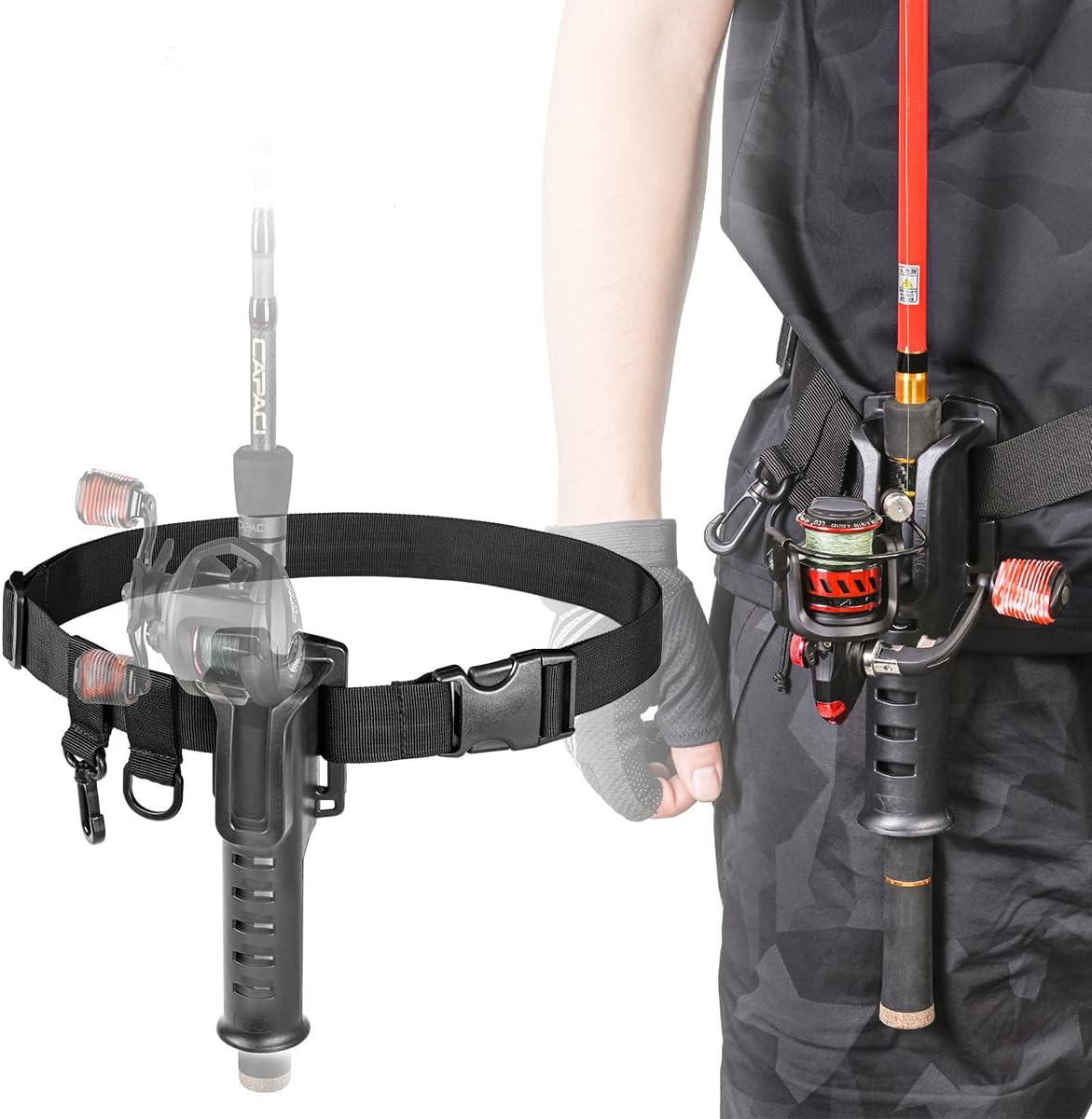 MEEYO Fishing Waist Belt Rod Holder Adjustable Belts Outdoor Lure