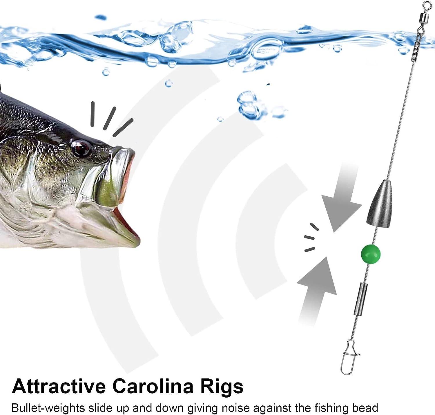 THKFISH Fishing Weights Bullet-Weights Carolina Ready Rigs Pre