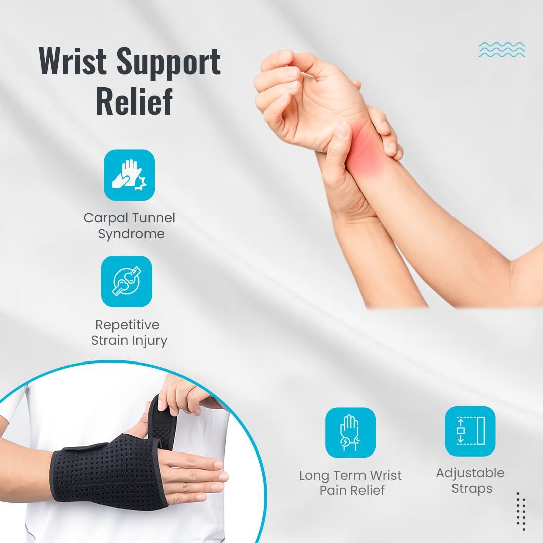 Carpal Tunnel Wrist Brace For Tendonitis Arthritis, Breathable