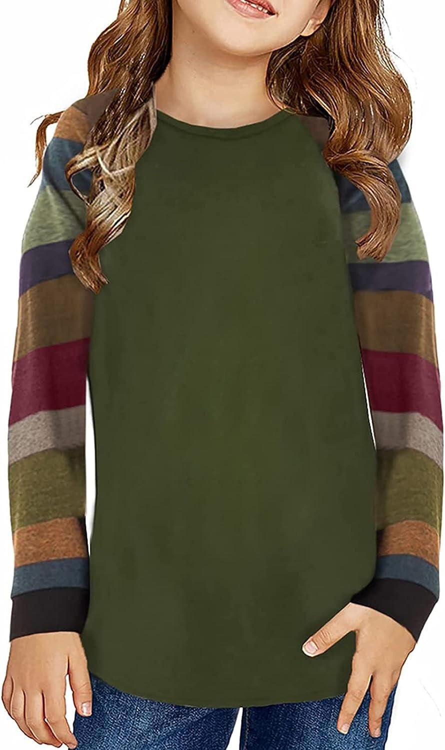Teen Girls Pullover Hoodies with Crewneck Girls' Casual Loose Top Shirts  Long Sleeve Blouse Sweatshirt Outwear