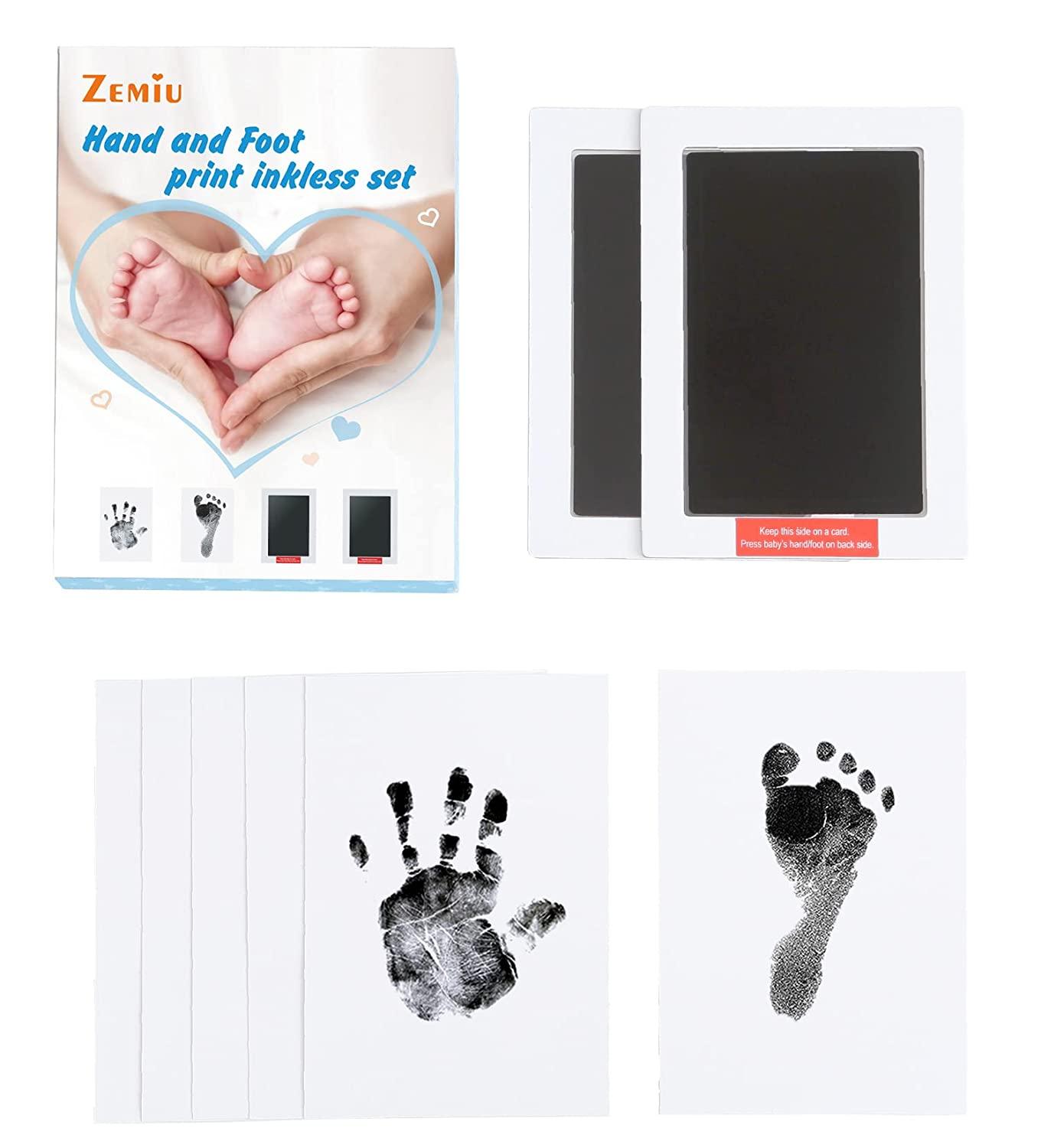 Handprint Footprint Photo Art Inkless Kit Included Customised Baby Keepsake  Personalised Baby Gift New Mum Dad Gift Baby Shower 