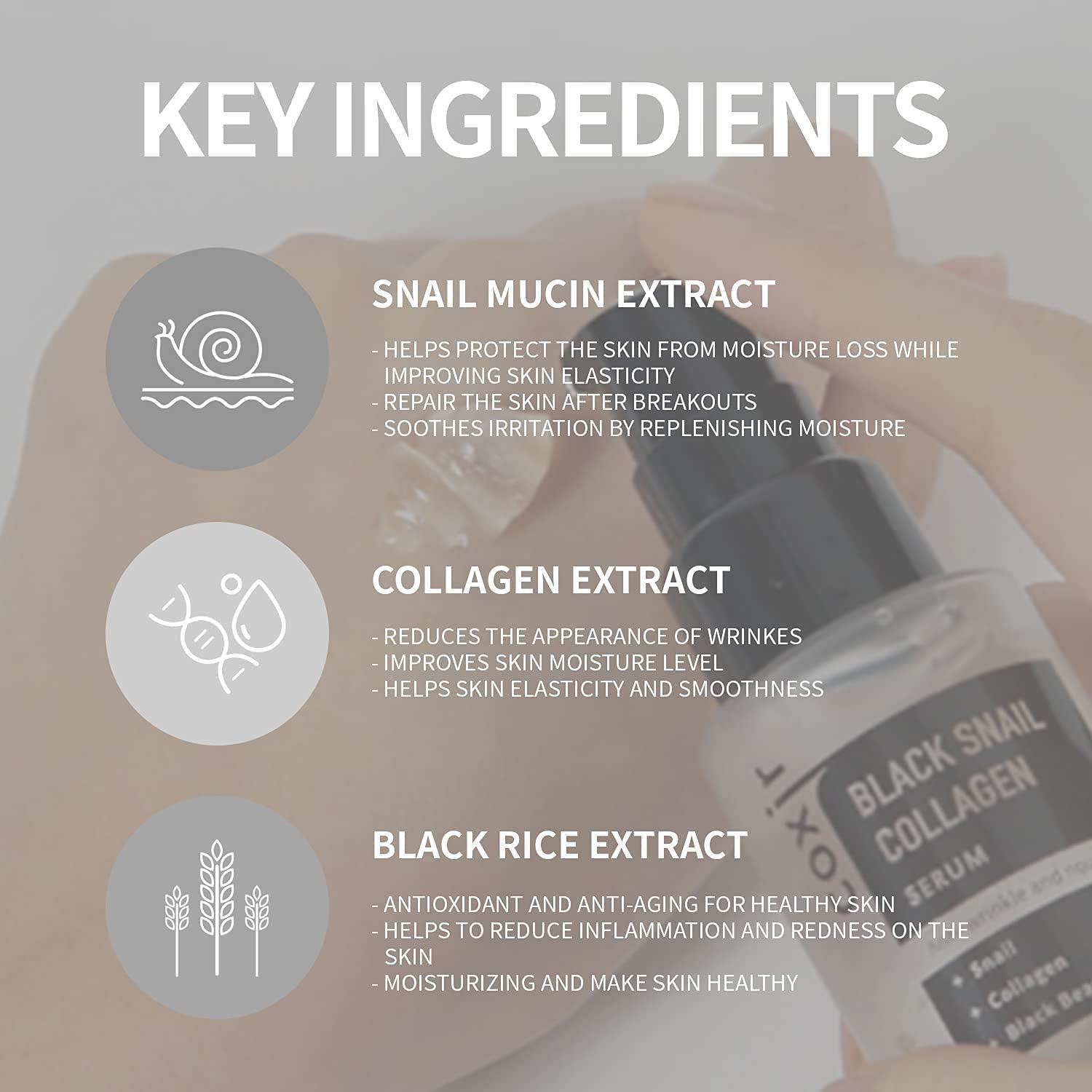 Coxir Black Snail Collagen Serum 1.69 oz (50 ml)