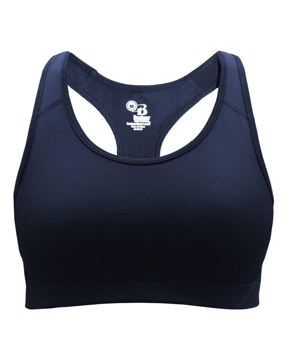 Sports Performance Girls & Womens Bra Top Moisture Wicking Stretch Body  Fit, 7 Colors Navy Blue Girls Small