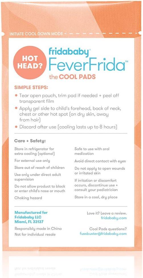  Customer reviews: Frida Baby Cool Pads for Kids Fever  discomfort by fridababy, 5 Count