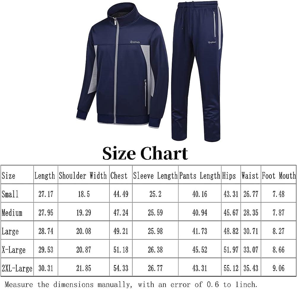  Men's Tracksuit Athletic Sports 2 Pieces Long Sleeve Full  Zipper Jacket and Sweatpant Casual Running Gym Workout Outfits(Blue,Medium)  : Clothing, Shoes & Jewelry