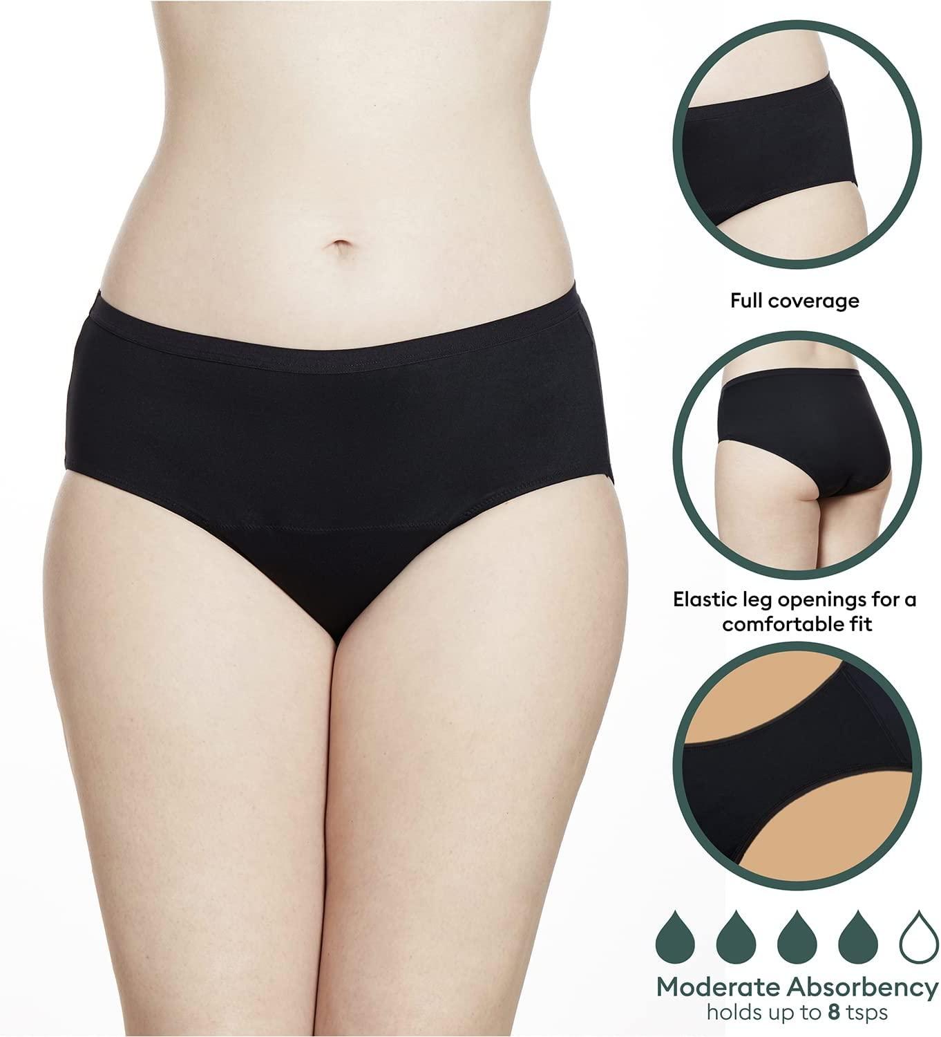Women's Moderate Urinary Incontinence Briefs Menstrual Underwear