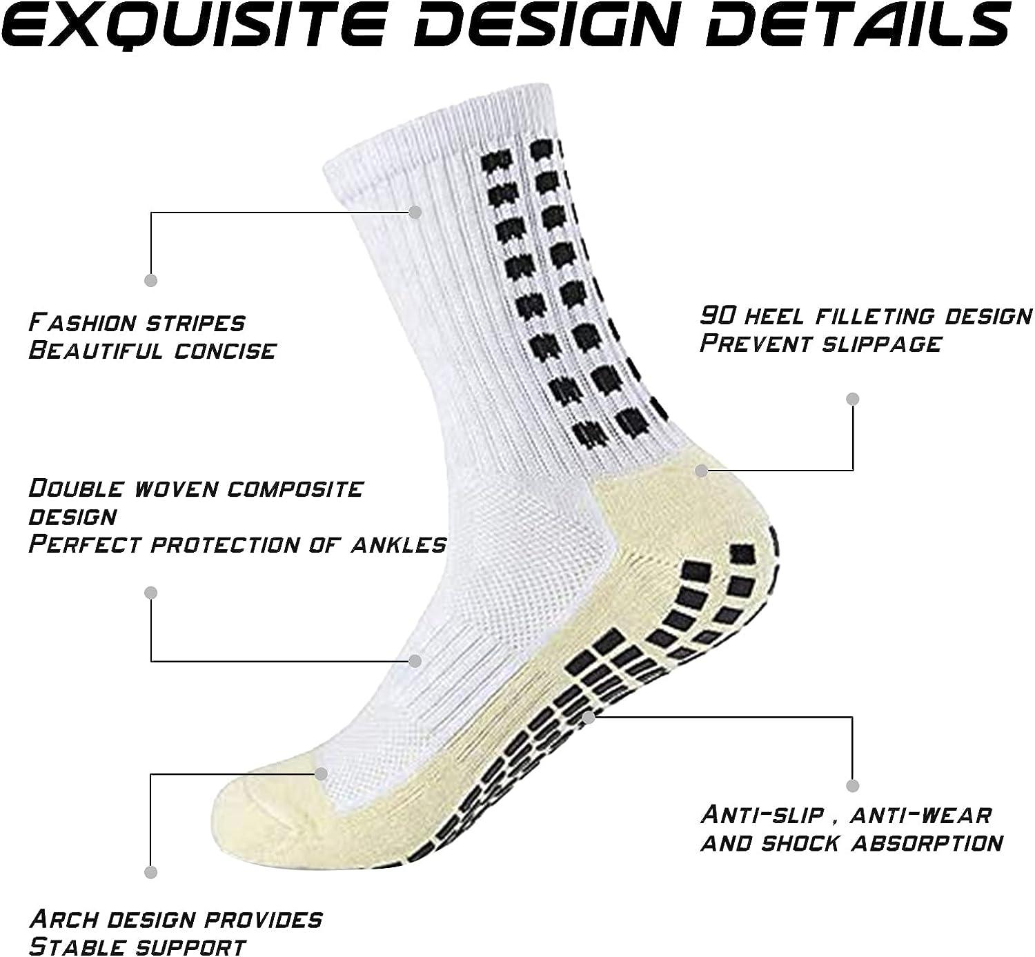 Sports Socks, Shock Absorption Non Slip Grip Socks Breathable for Football  for Sports(white) : : Clothing & Accessories