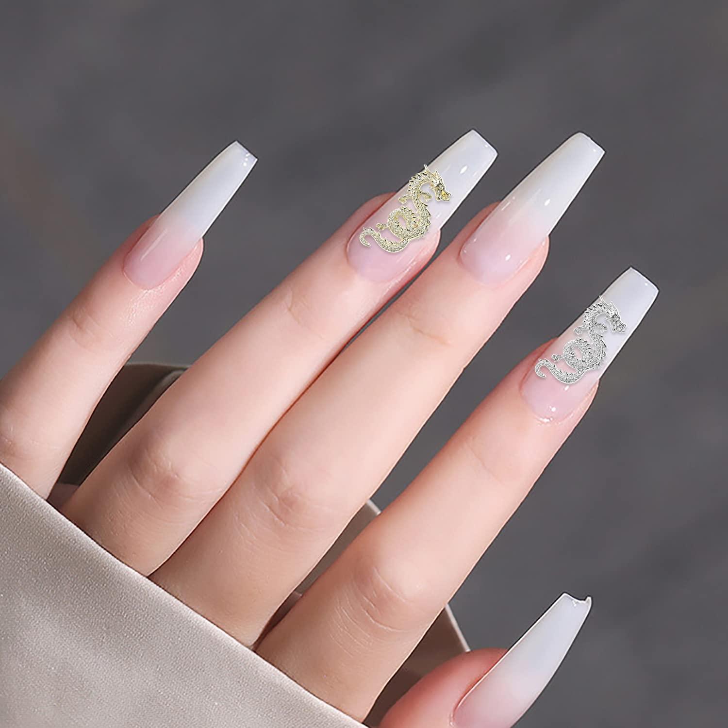 20 3D Women Head Nail Charms for Acrylic Nails, Shiny Nail