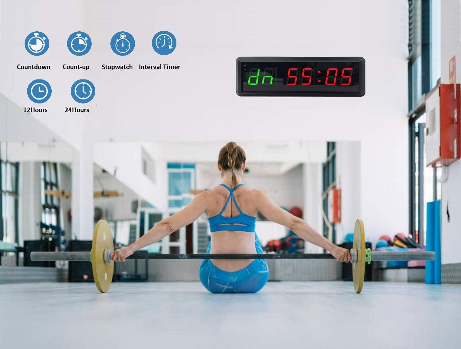 Body Sport Digital Timer - Sports Stopwatch and Countdown Timer for Fitness & Exercise Routines - Multifunctional Timer for Gym, Kitchen, Classroom, A