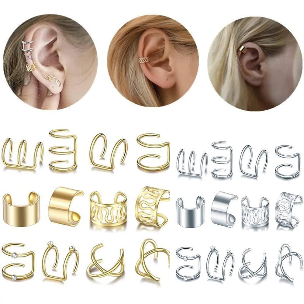 Stainless Steel Earrings men Non-Piercing Ear Bone Clip On Earring