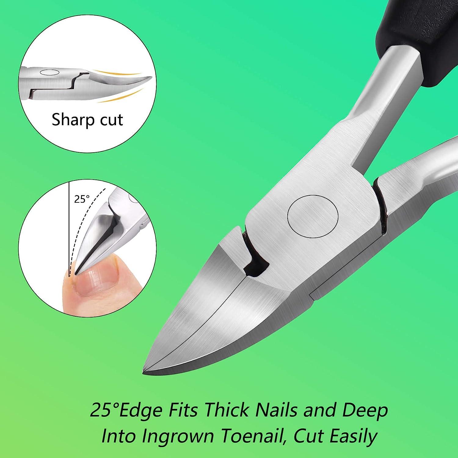 Toenail Clipper Thick Ingrown Curticle Nipper Nail Cutter Pedicure Tool  Foot Care