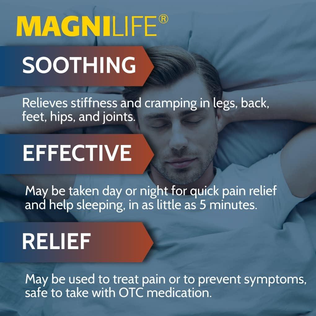  MagniLife Leg & Back Pain Relief, Fast-Acting for Sciatica Pain,  Naturally Soothe Burning, Tingling and Stabbing Pains - 125 Tablets :  Health & Household