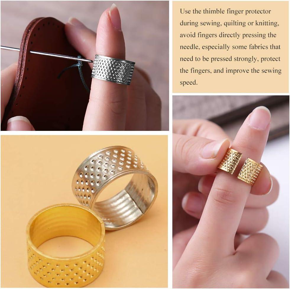 1pcs Thimbles Finger Protectors Sewing Grip Metal Needle Pins  Bronze/Gold/Silver
