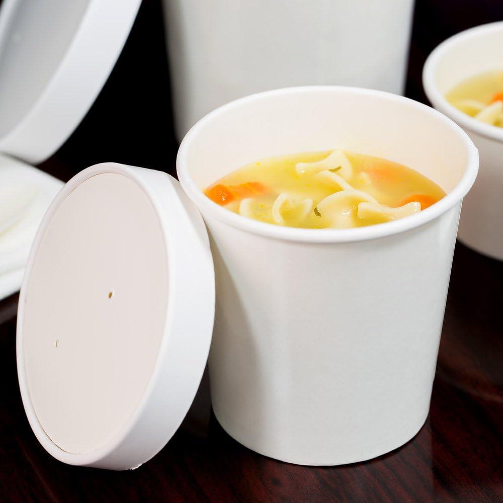 32 oz. Kraft Recyclable Soup Cup with Vented Paper Lid EcoFriendly