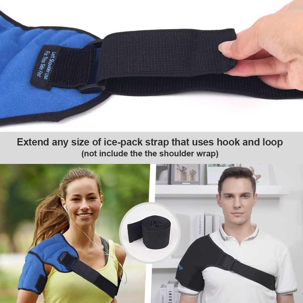  Spand-Ice Extender Strap - Multipurpose Elastic Hook and Loop  Extension for Ice Packs, Ice Belts, Back/Knee/Ankle Braces, Vests, Wraps,  and Belts - Made in USA (6 x 9 Inches) : Health