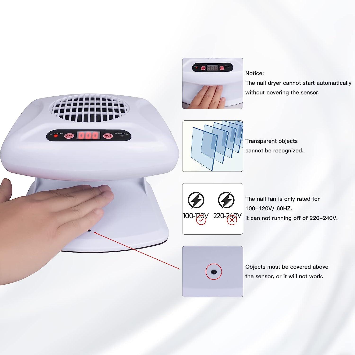 Nail Dryers Cold Air Dryer Manicure Cleaner Warm Cool Blower Polish Drying  Fan 400W Smart Sensor Salon Art Equipment 230927 From Kang06, $54.39 |  DHgate.Com