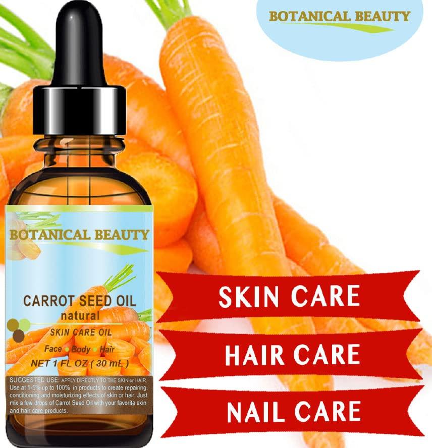 CARROT SEED OIL 100 % Natural Cold Pressed Carrier Oil. 0.33 Fl.oz.- 10 ml.  Skin, Body, Hair and Lip Care. One of the best oils to rejuvenate and