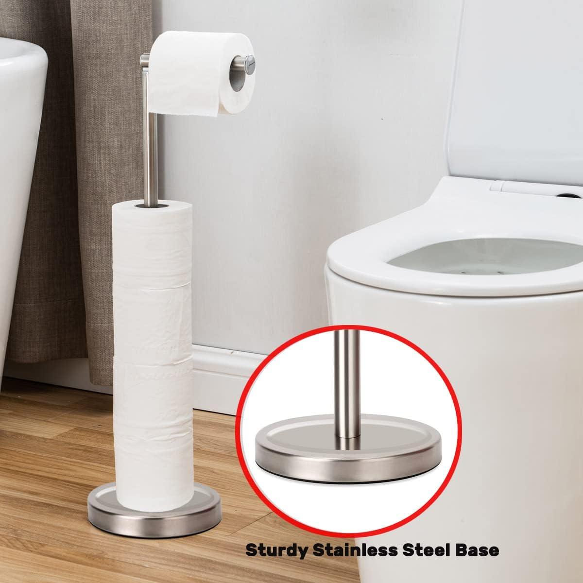 Stainless Steel Toilet Paper Holder Stand