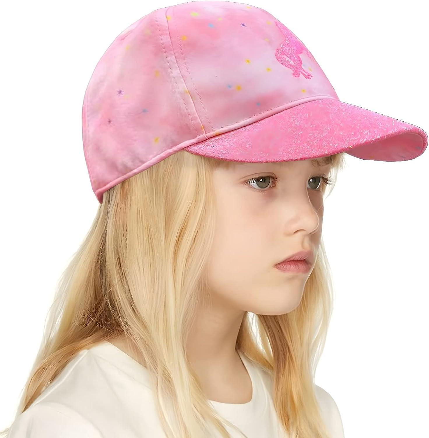 accsa Girls Baseball Hat Tie-Dye Unicorn Hats for Girls Adjustable