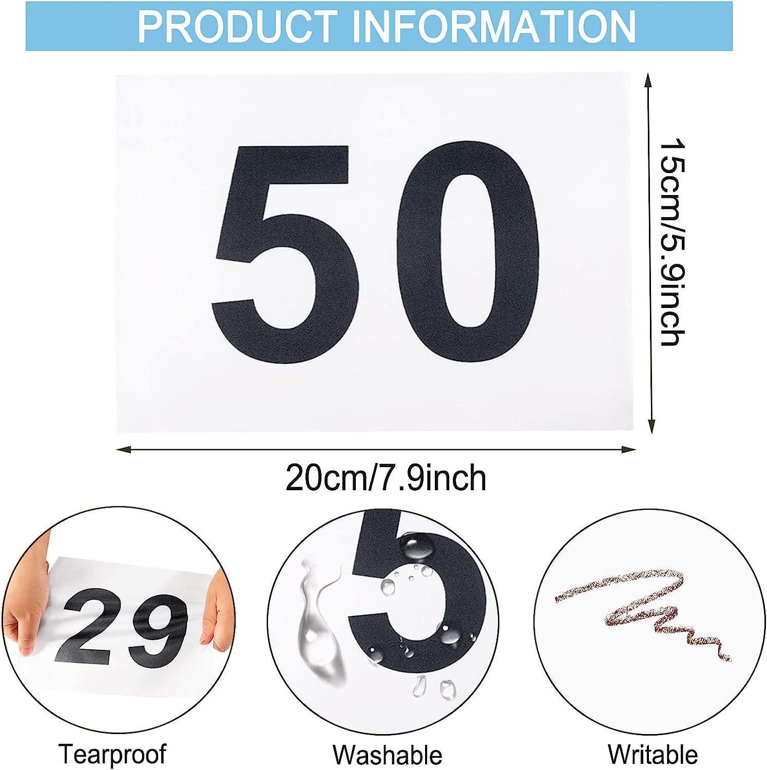 Buy Hanaive 200 Pieces Running Bib Numbers with Safety Pins for Marathon  Sports Competition Events Tearproof Waterproof, 6 x 7.5 Inch (1-200 Number)  Online at Low Prices in India 