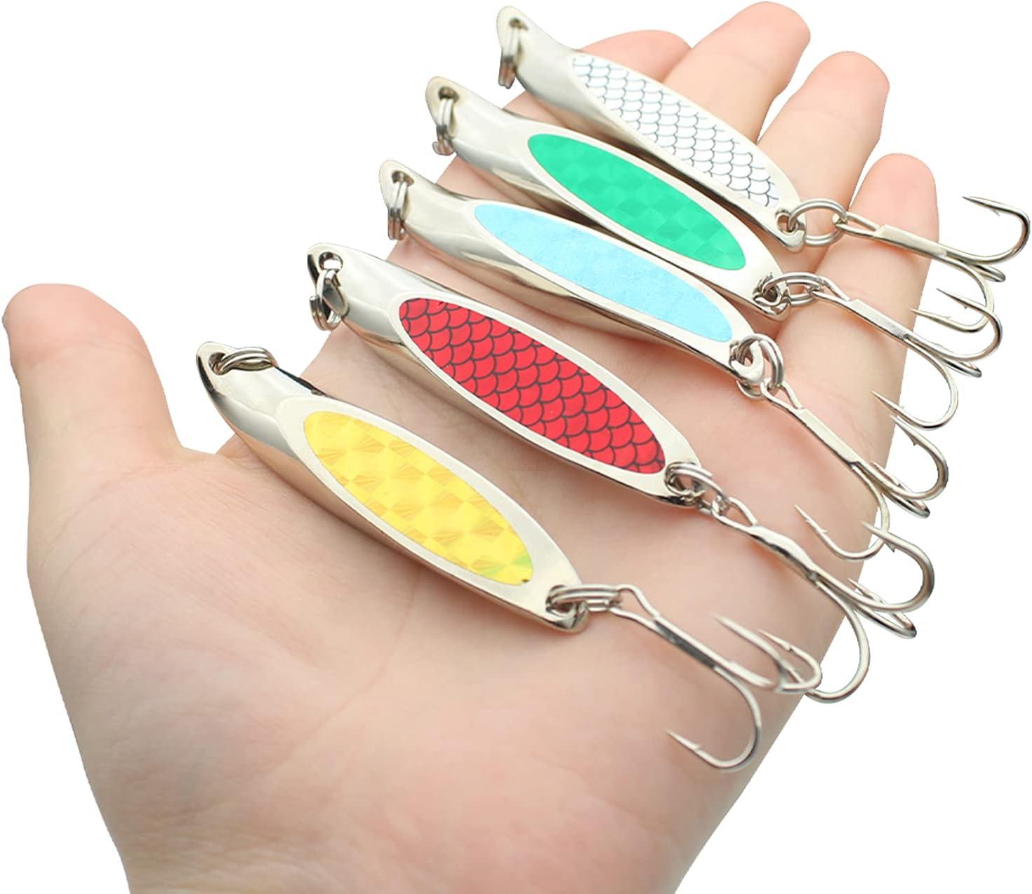  HUIOP Fishing Spoon Lures, 16pcs Fishing Spoons Lures Metal  Baits Set forCasting Spinner Fishing Bait with Storage Bag Case : Sports &  Outdoors