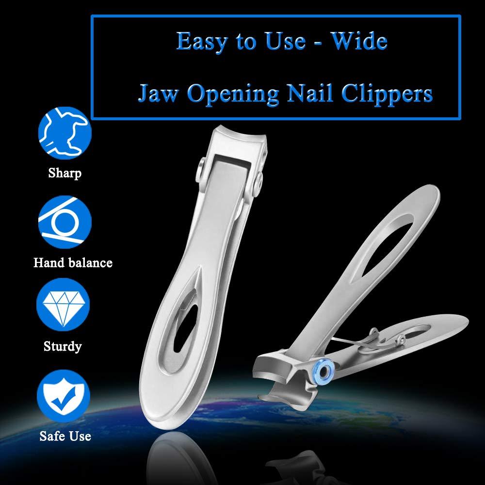 Toenail Clippers for Thick Nails, 17mm Wide Jaw Opening Extra Large Toenail  Clippers for Seniors Thick Toenails or Tough Fingernail, Heavy Duty Thick