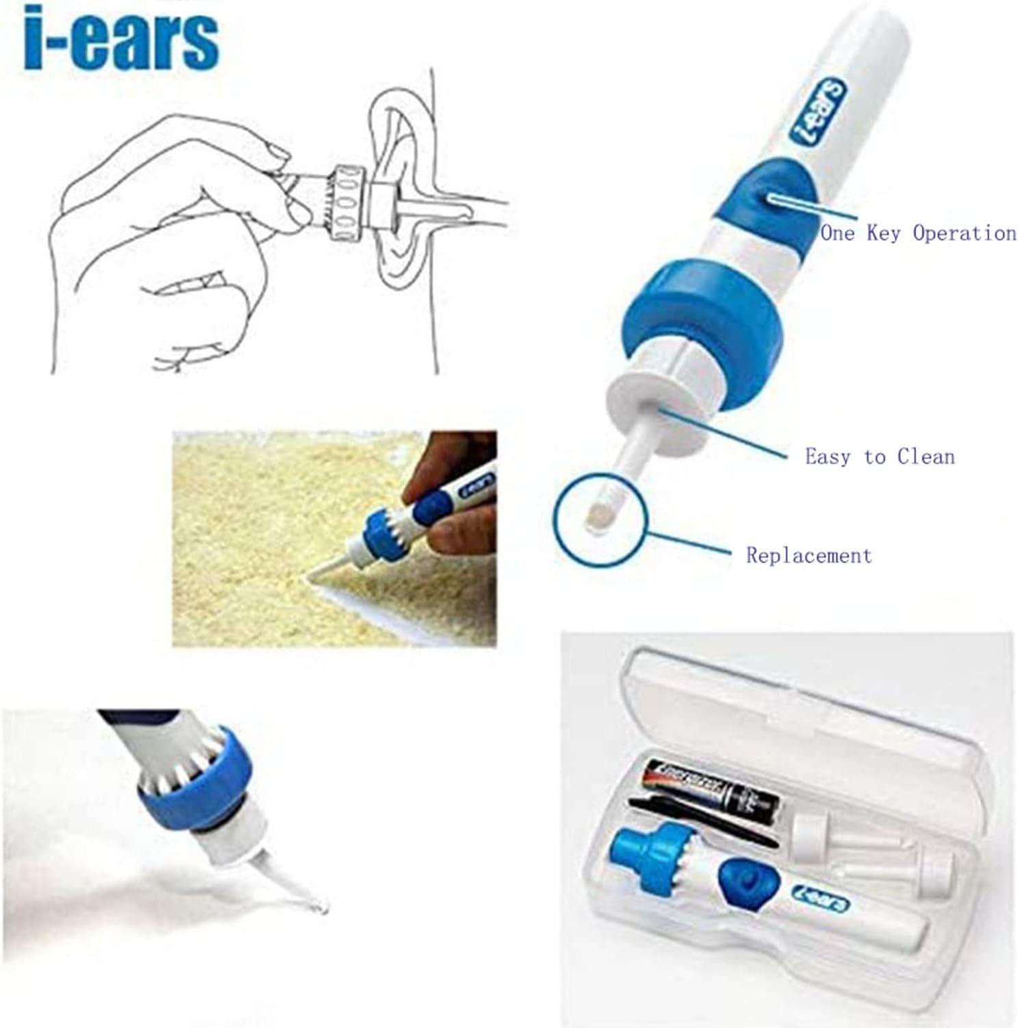 Electric Ear Suction Device,Portable Comfortable Efficient Automatic  Electric Vacuum Soft Ear Pick Ear Cleaner Easy Earwax Remover Soft Prevent