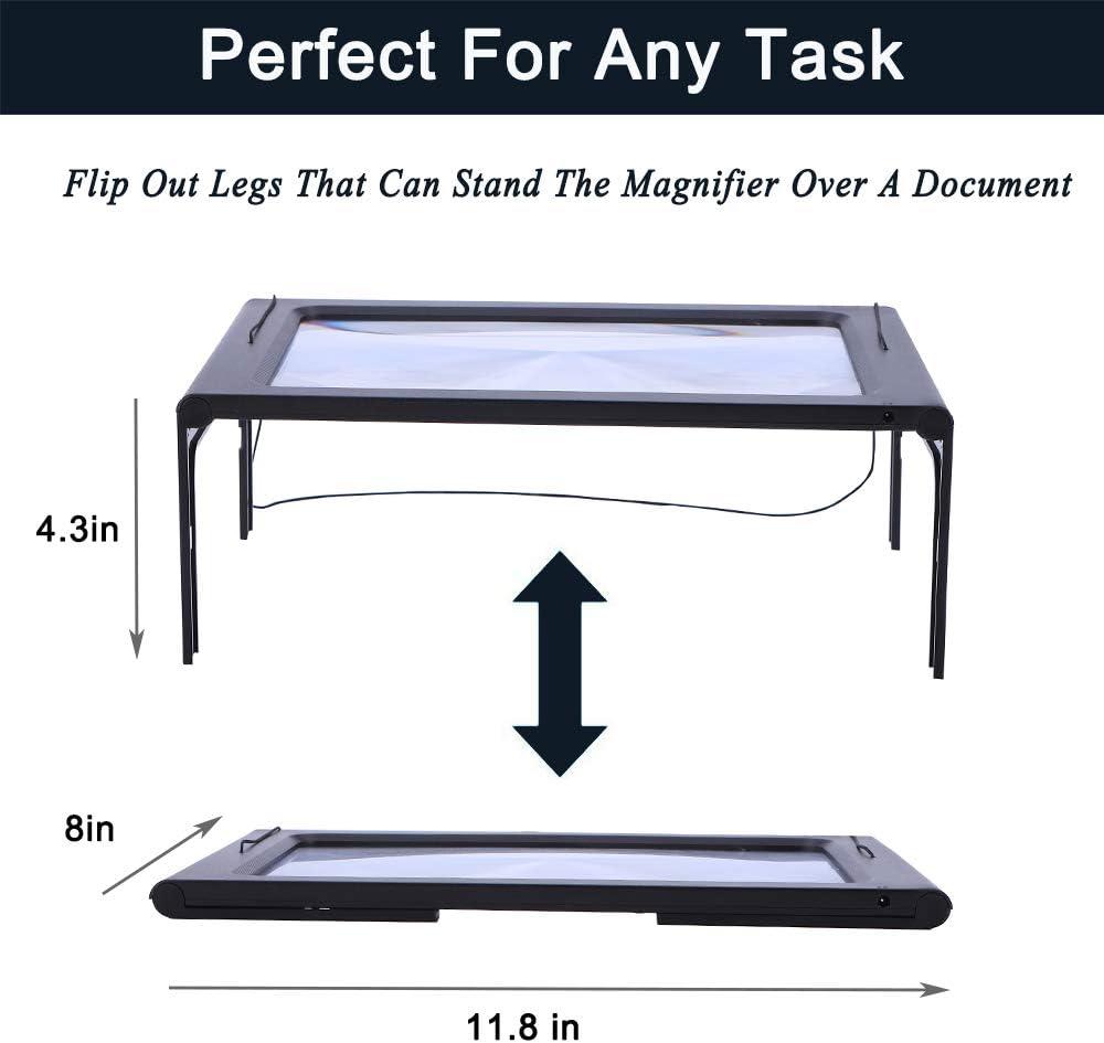 Bulk-buy A4 Full Page Foldable Magnifier, 3X Giant Large Hands