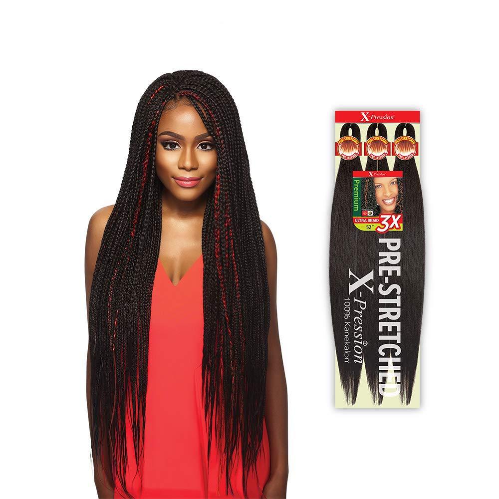 MULTI PACK DEALS! Outre Braids X-Pression Kanekaion 3X Pre Stretched Braid  42 (3-PACK, 1B)