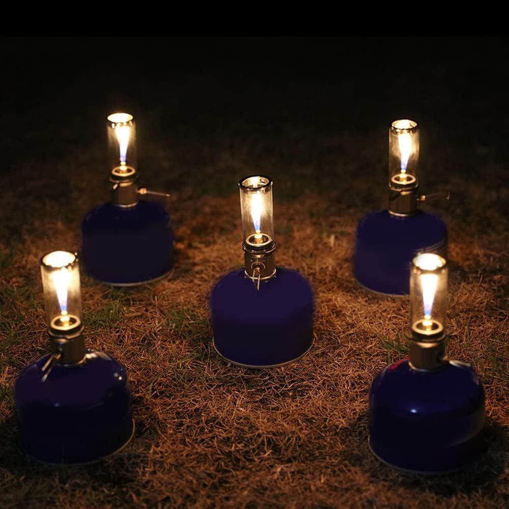 Outdoor Camping Lamp Gas Candle Lantern Tent Night Lights
