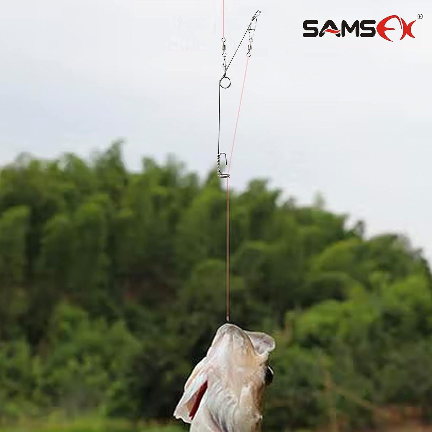 SAMSFX Fishing Spring Hook Emergency Kit 3PCS, Including 50M Test Line and  50PCS Baitholder Hooks of 3#-12# Small Size