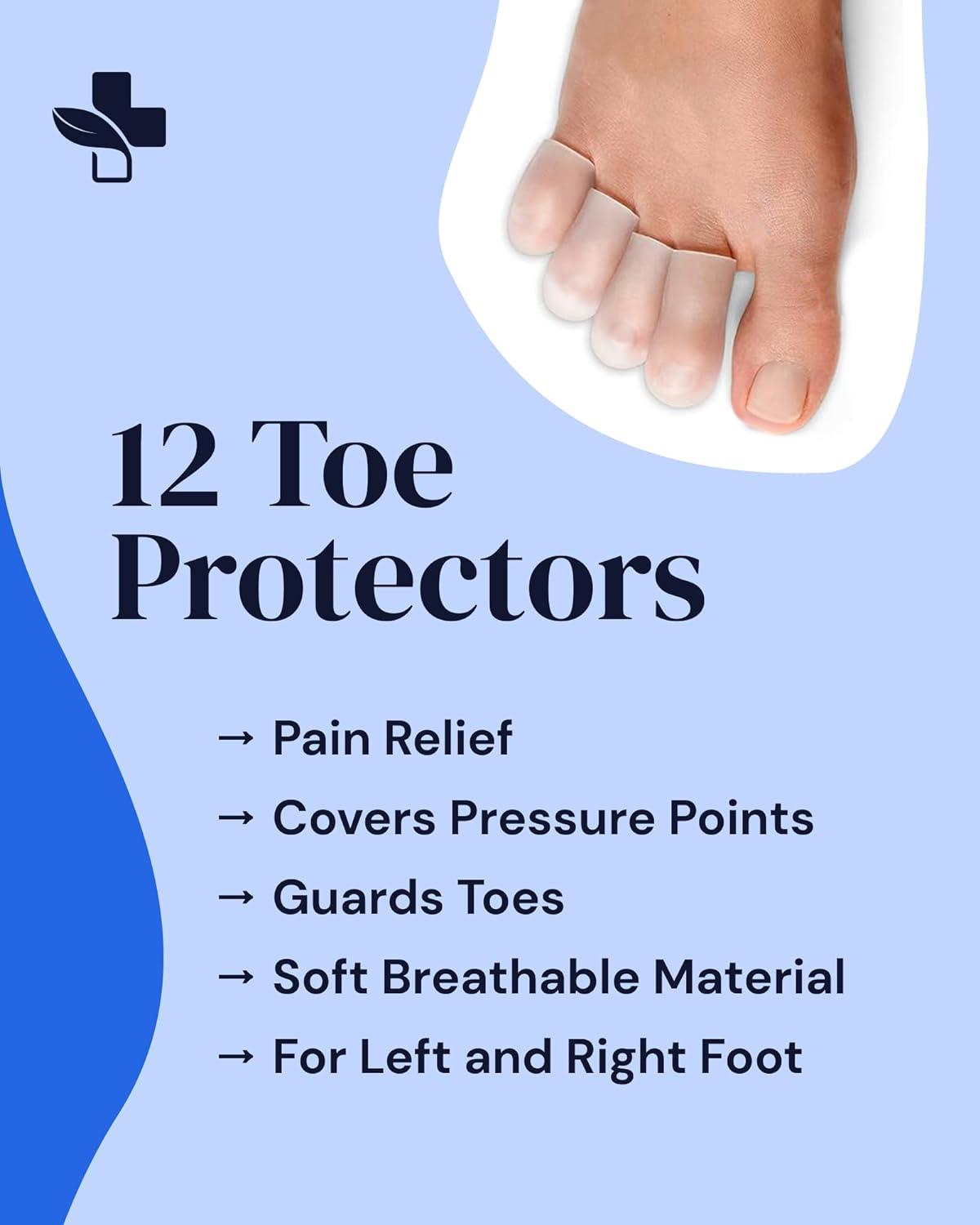 Gel Toe Protector Cap,Prevent Calluses,Corn,blisters,Hammer Toe (10 Pack)  Soft Toe Covers Prevent Bunions and Other Toe Problems Toe Sleeves