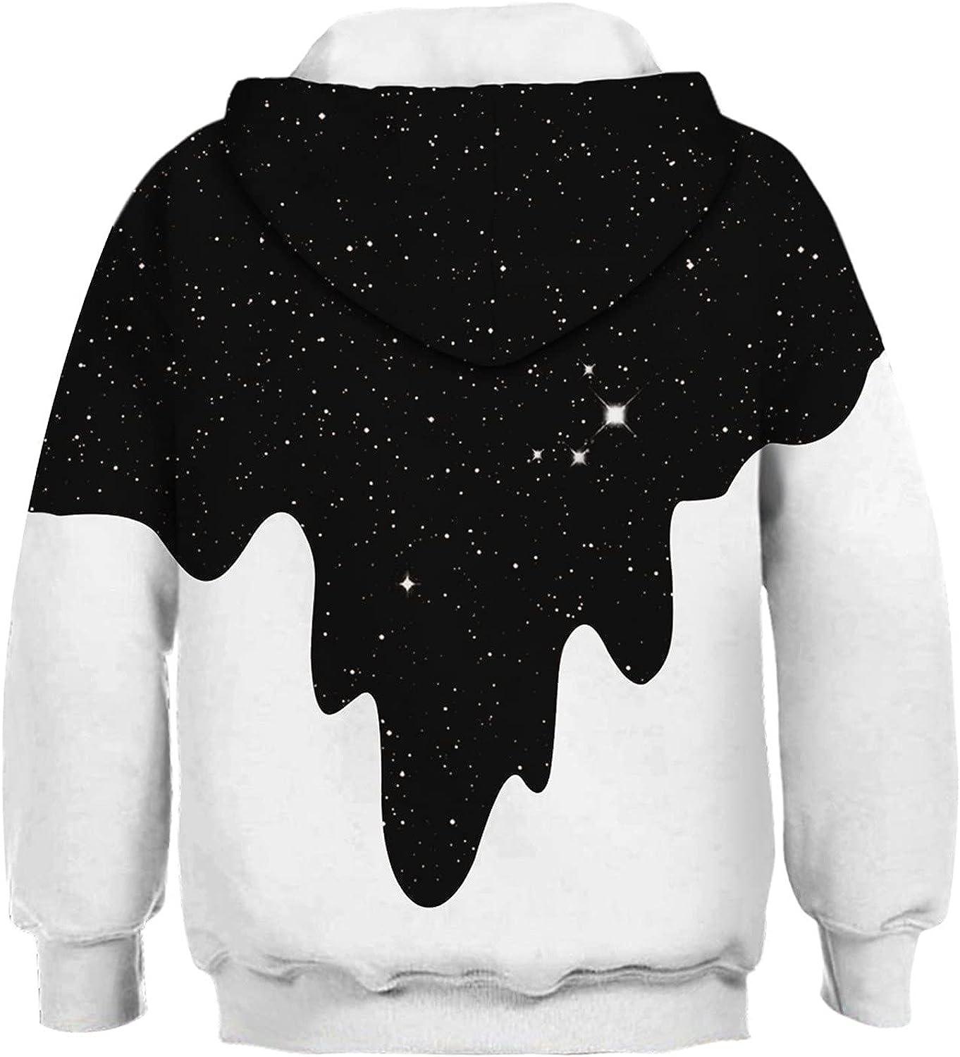 Kid Boy Sun Moon Print Black Hoodie Sweatshirt