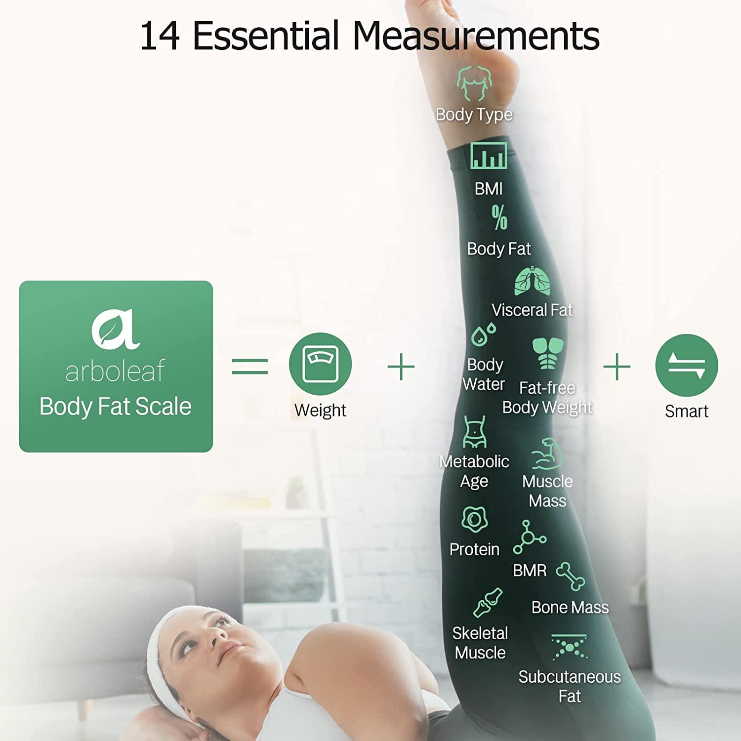 Arboleaf White Body Composition Smart Scale CS20M - Mobile App
