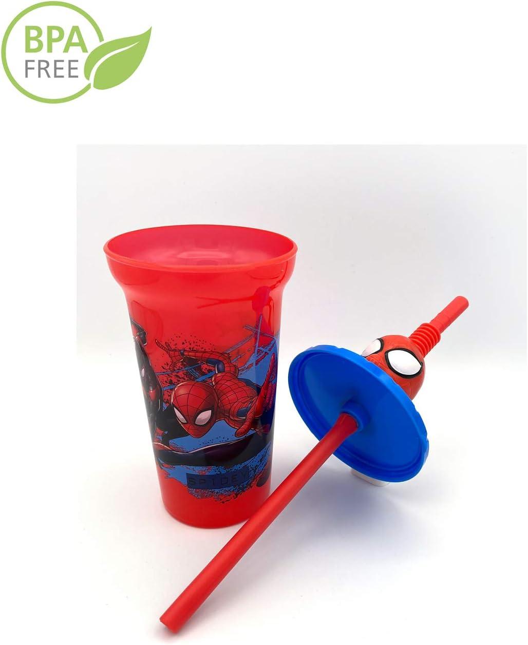 Spiderman Tumblers 2 Pack Water Bottles Sippy Cup Snap Top BPA-FREE Kids  Drink