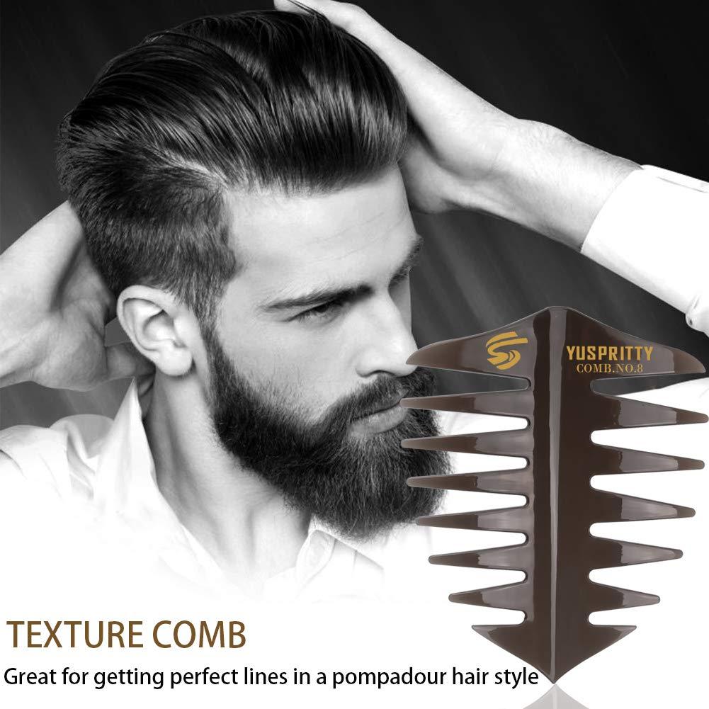 Noverlife 5PCS Men's Pompadour Hairstyling Combs Professional Wide Teeth  Texture Comb for Slicked Back Hairstyle Retro Oil Head Hair Brushes for  Barber Hairdressing Hair Pick Comb 5Pcs Retro Oil Head Hair Brushes