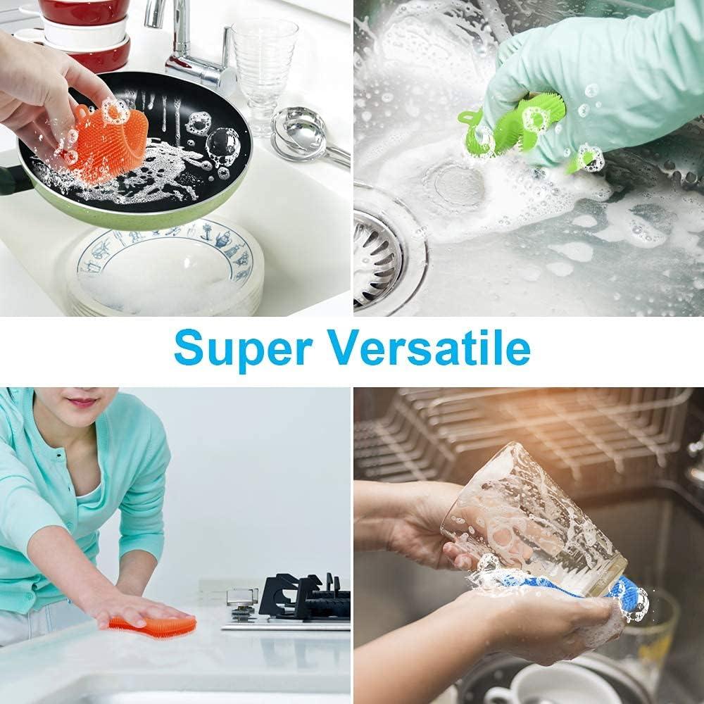 3pcs Silicone Sponge Dish Sponges, Sponges For Cleaning Dishes, Kitchen  Gadgets, Scrub Sponges For Dishes Kitchen Sponges Scrubber Brush Household  Sup