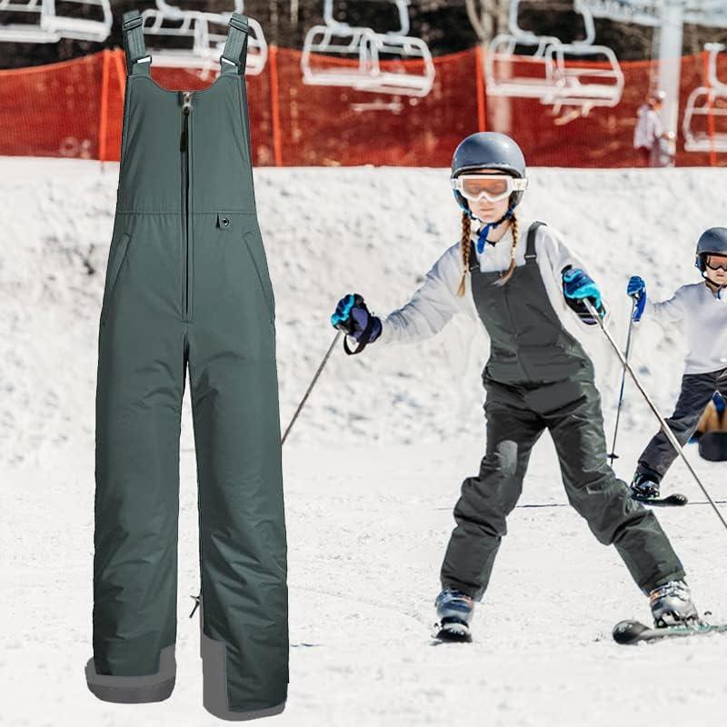 Tearom Kids Bib Snow Pants Kids Ski Bib Insulated Snow Bib XL Grey