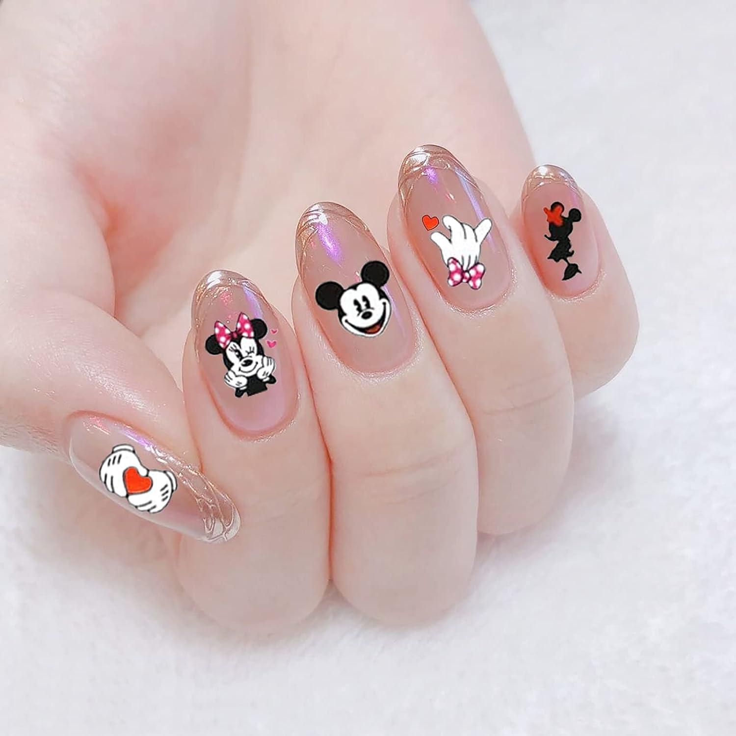 Mickey Mouse Minnie Mouse Nail Decals/disney Theme Nail Sticker/goofy 3D Nail  Art Stickers Self Adhesive Decals/ Cartoon Miniature Appliques 