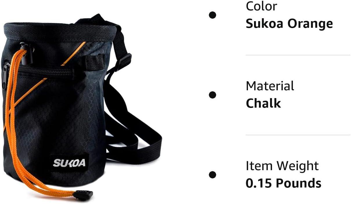  Sukoa Chalk Bag for Rock Climbing - Bouldering Chalk