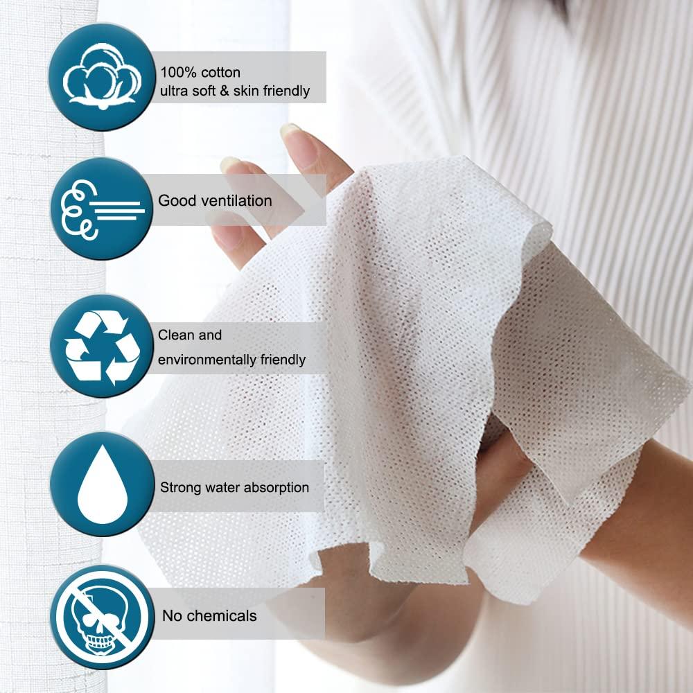 Generic 100Pcs Disposable Compressed Towels, Soft Cotton Pads